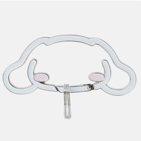 Cinnamoroll Face Frame Metal Toggle Key Ring Key Fob - Picture 3 of 4